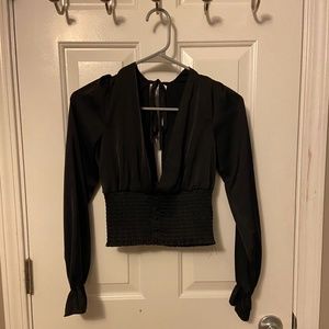 Black Deep V Forever 21 top